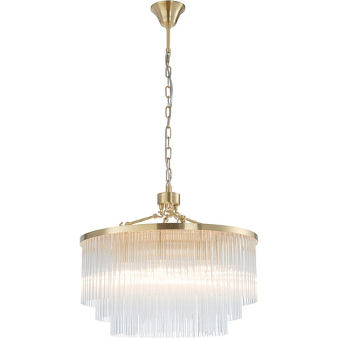 Evangeline Medium 60cm 8 Light Chandelier Satin Brass
