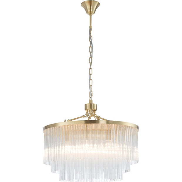 Evangeline Medium 60cm 8 Light Chandelier Satin Brass