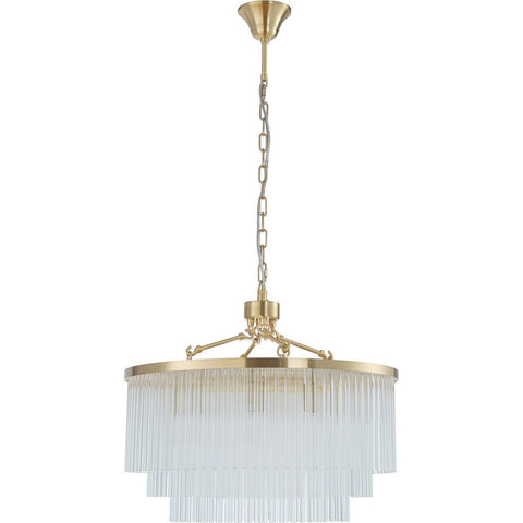 Evangeline Medium 60cm 8 Light Chandelier Satin Brass