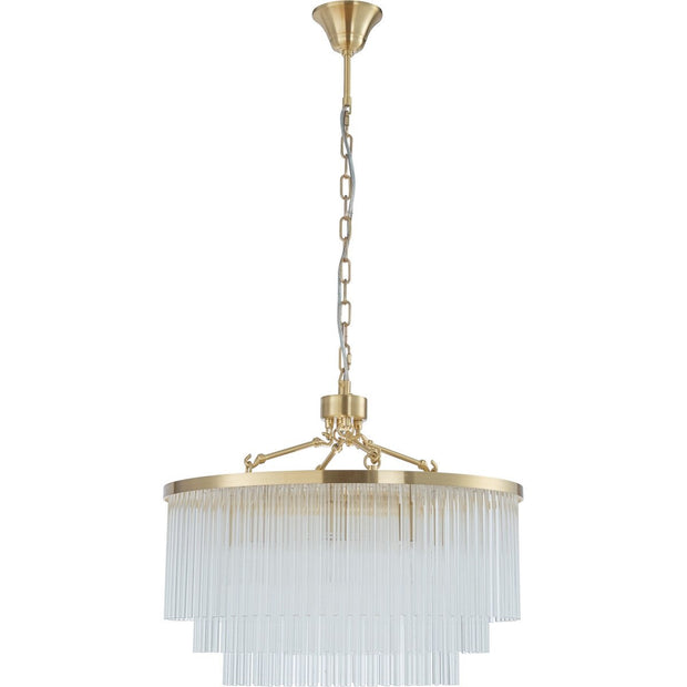 Evangeline Medium 60cm 8 Light Chandelier Satin Brass