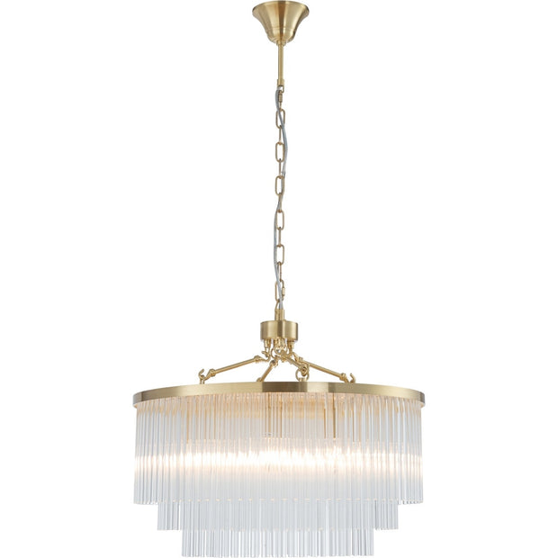 Evangeline Medium 60cm 8 Light Chandelier Satin Brass