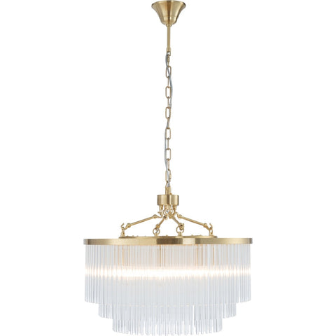 Evangeline Medium 60cm 8 Light Chandelier Satin Brass