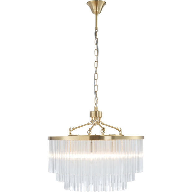 Evangeline Medium 60cm 8 Light Chandelier Satin Brass