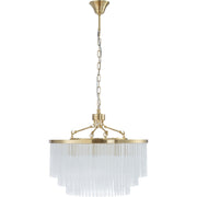 Evangeline Medium 60cm 8 Light Chandelier Satin Brass