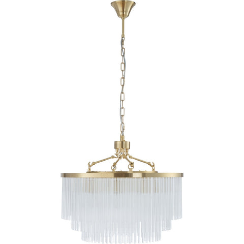 Evangeline Medium 60cm 8 Light Chandelier Satin Brass
