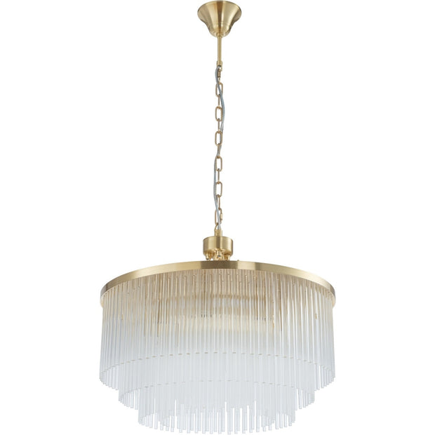 Evangeline Medium 60cm 8 Light Chandelier Satin Brass