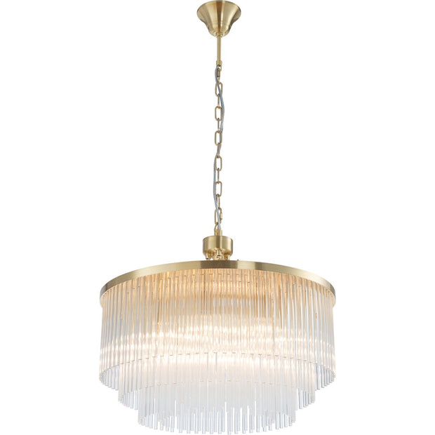 Evangeline Medium 60cm 8 Light Chandelier Satin Brass