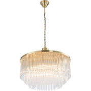 Evangeline Medium 60cm 8 Light Chandelier Satin Brass