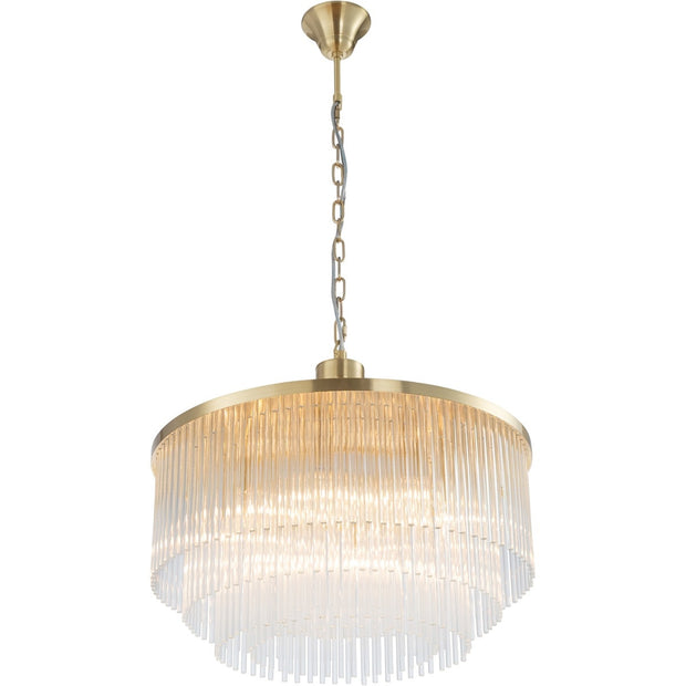 Evangeline Medium 60cm 8 Light Chandelier Satin Brass