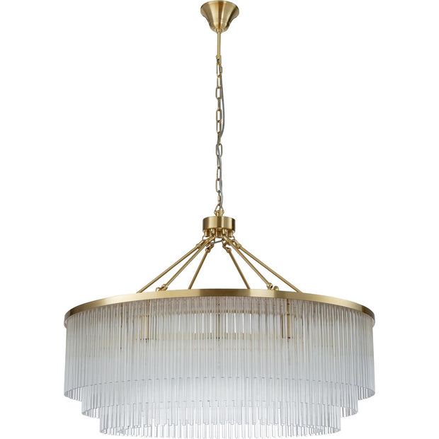 Evangeline Large 90cm 12 Light Chandelier Satin Brass