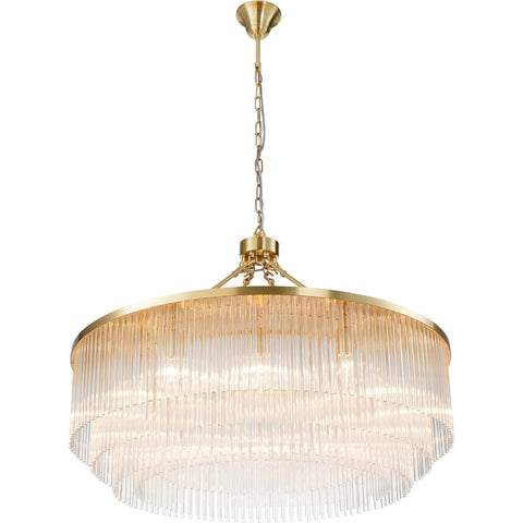 Evangeline Large 90cm 12 Light Chandelier Satin Brass