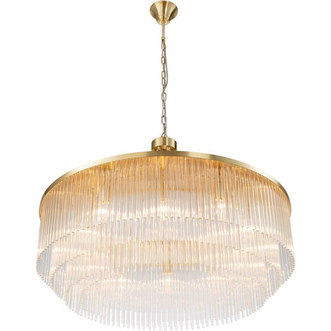 Evangeline Large 90cm 12 Light Chandelier Satin Brass