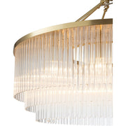 Evangeline Large 90cm 12 Light Chandelier Satin Brass