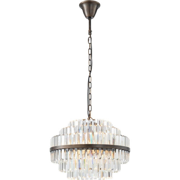 Evelyn Medium 50cm 4 Light Chandelier Antique Brass