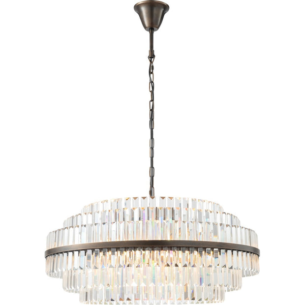 Evelyn Large 80cm 10 Light Chandelier Antique Brass
