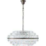 Evelyn Large 80cm 10 Light Chandelier Antique Brass
