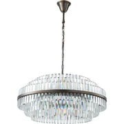 Evelyn Large 80cm 10 Light Chandelier Antique Brass