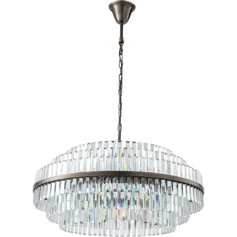 Evelyn Large 80cm 10 Light Chandelier Antique Brass