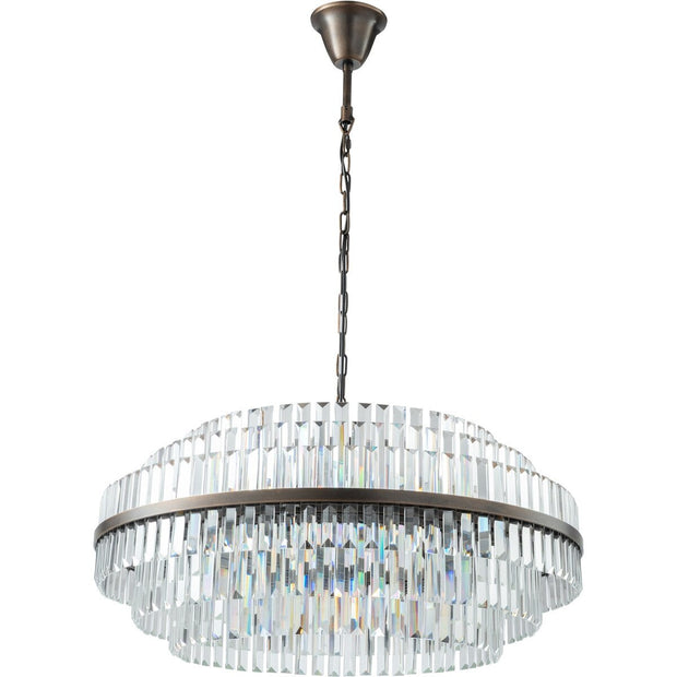 Evelyn Large 80cm 10 Light Chandelier Antique Brass