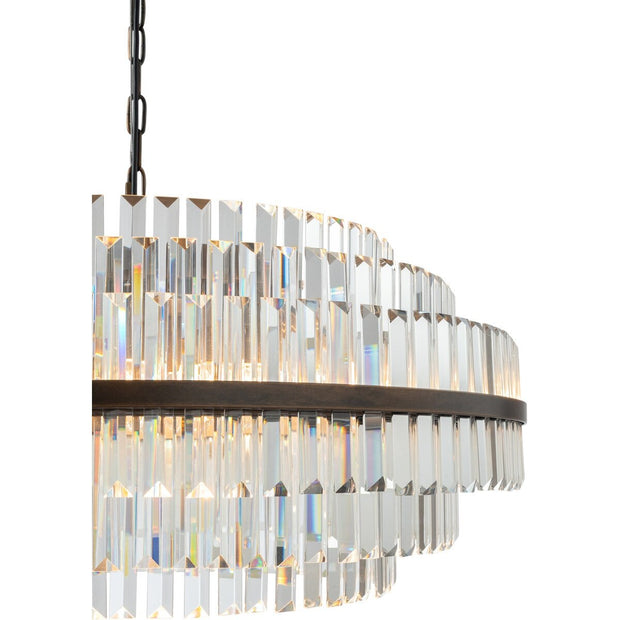 Evelyn Large 80cm 10 Light Chandelier Antique Brass