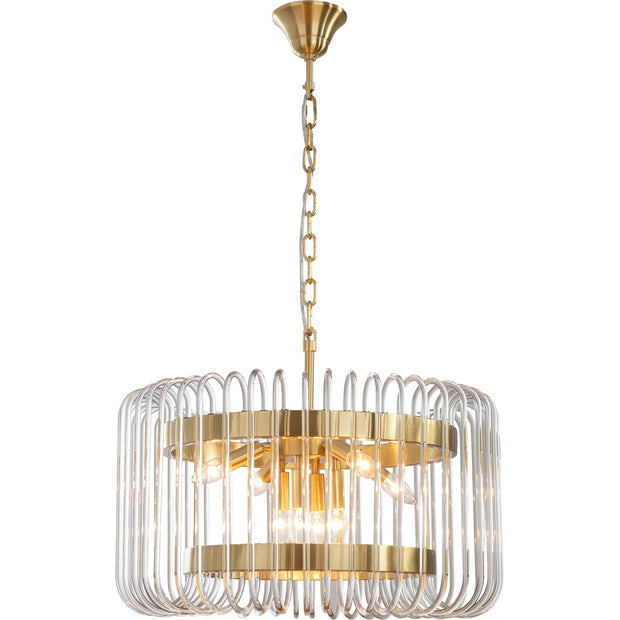 Collette 60cm 6 Light 1 Tier Chandelier Satin Brass