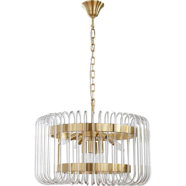 Collette 60cm 6 Light 1 Tier Chandelier Satin Brass