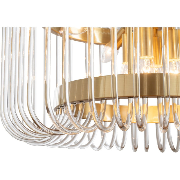 Collette 60cm 6 Light 1 Tier Chandelier Satin Brass