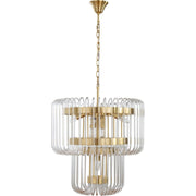 Collette 60cm 9 Light 2 Tier Chandelier Satin Brass