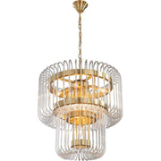 Collette 60cm 9 Light 2 Tier Chandelier Satin Brass