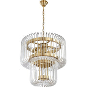 Collette 60cm 9 Light 2 Tier Chandelier Satin Brass