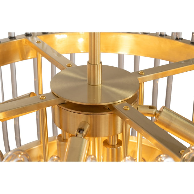 Collette 60cm 9 Light 2 Tier Chandelier Satin Brass
