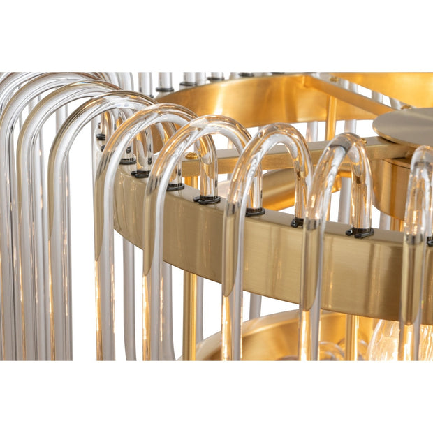 Collette 60cm 9 Light 2 Tier Chandelier Satin Brass