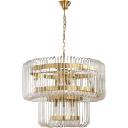 Collette 80cm 13 Light 2 Tier Chandelier Satin Brass