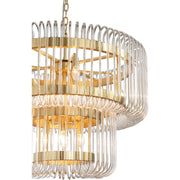 Collette 80cm 13 Light 2 Tier Chandelier Satin Brass