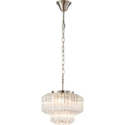 Calista Small 32cm 4 Light 2 Tier Chandelier Brushed Nickel