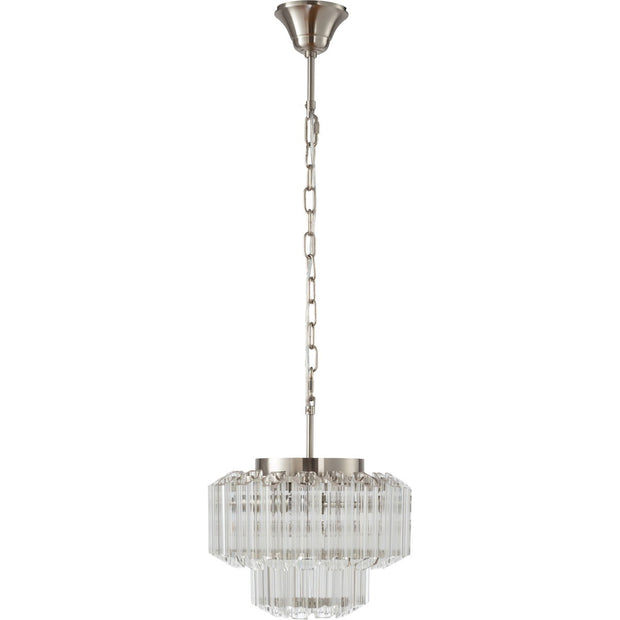 Calista Small 32cm 4 Light 2 Tier Chandelier Brushed Nickel
