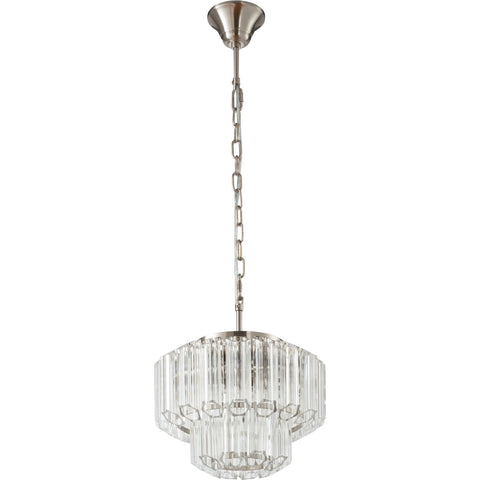 Calista Small 32cm 4 Light 2 Tier Chandelier Brushed Nickel