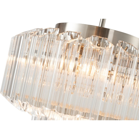 Calista Small 32cm 4 Light 2 Tier Chandelier Brushed Nickel