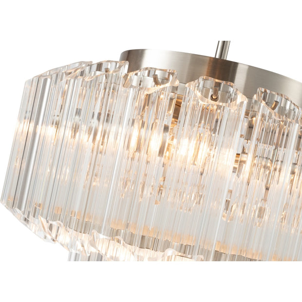 Calista Small 32cm 4 Light 2 Tier Chandelier Brushed Nickel