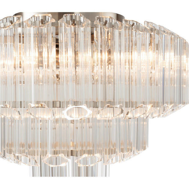 Calista Medium 42cm 5 Light 3 Tier Chandelier Brushed Nickel