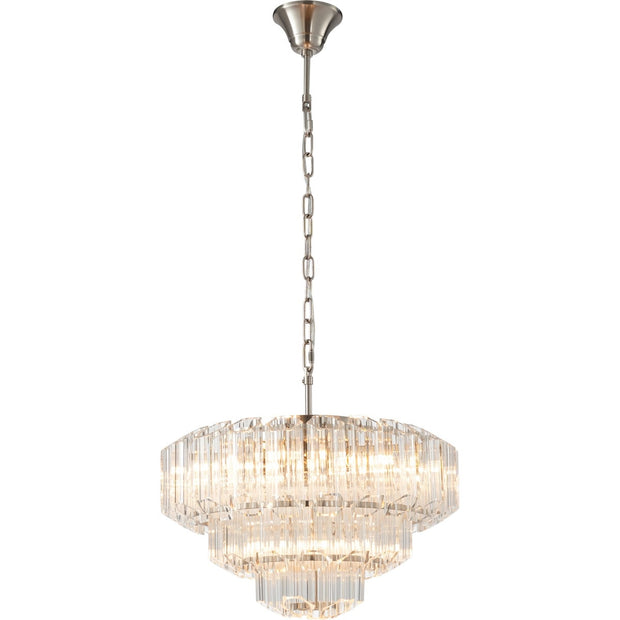 Calista Large 50cm 7 Light 3 Tier Chandelier Brushed Nickel