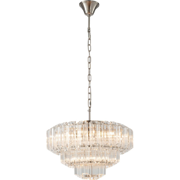 Calista Large 50cm 7 Light 3 Tier Chandelier Brushed Nickel