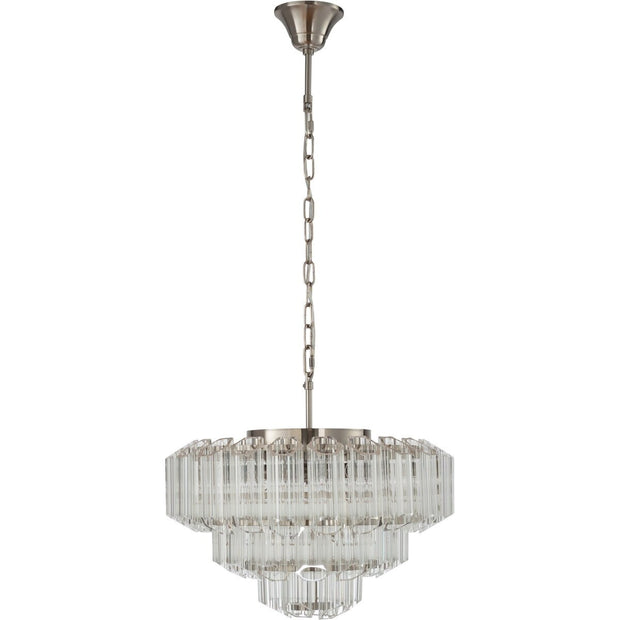 Calista Large 50cm 7 Light 3 Tier Chandelier Brushed Nickel
