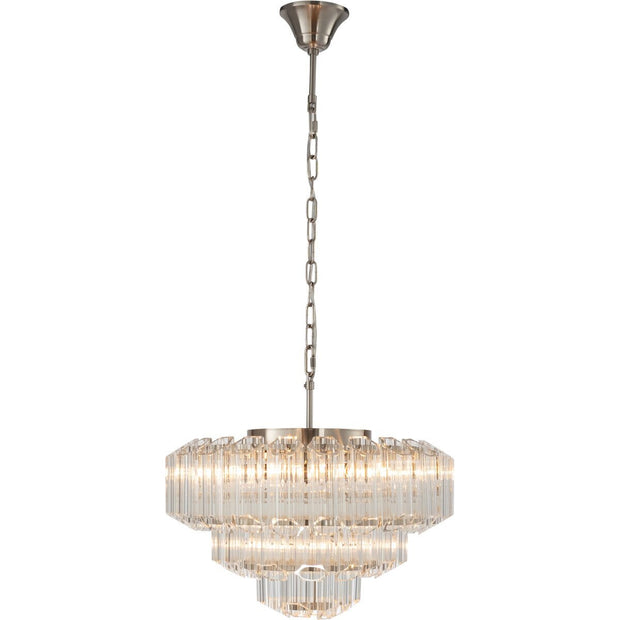 Calista Large 50cm 7 Light 3 Tier Chandelier Brushed Nickel