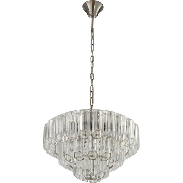 Calista Large 50cm 7 Light 3 Tier Chandelier Brushed Nickel