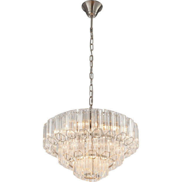 Calista Large 50cm 7 Light 3 Tier Chandelier Brushed Nickel