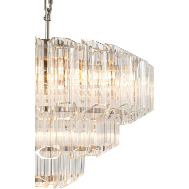 Calista Large 50cm 7 Light 3 Tier Chandelier Brushed Nickel