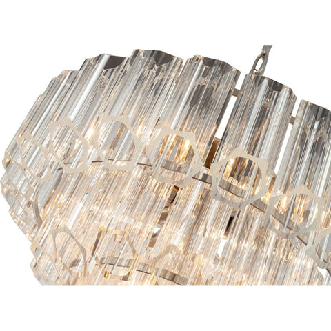 Calista Large 50cm 7 Light 3 Tier Chandelier Brushed Nickel