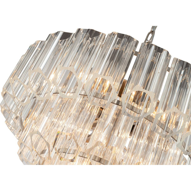Calista Large 50cm 7 Light 3 Tier Chandelier Brushed Nickel