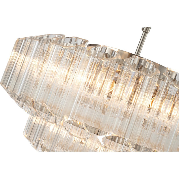 Calista Large 50cm 7 Light 3 Tier Chandelier Brushed Nickel